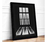 Windows and Shadows Minimalist Framed Wall Art Print A2 (59.4×42cm) Black, Wall Decor for Living Room, Bedroom, Office & Home, Ready to Hang, Art Gift