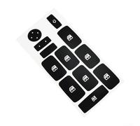 Windows Button Stickers Decals For Fiat Croma 05-11 Interior Control Repair Kit Black Vinyl Material Car Accessories Dashboard Switch Overlay Replacement Parts