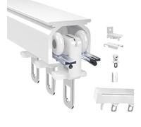 Windows Curtain Track Ceiling Or Wall Mount, Aluminium Ceiling Track Easy To Cut, Elegant Curtain Rails, For Privacy Partitions/Home Decor, Room Dividers Curtain Rods