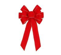 Windows Decoration Flocked Velvet Bow Hanger with Multiple Loops for Festive Ornament and Wall