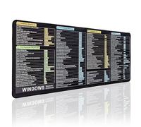 Windows Shortcuts Mouse pad, Extra Large Size Keyboard Shortcut Mat for Windows Operation System, Gaming Desk Mat Mousepad, Common Commands High Definition Printing,Re-inforce Stitching, Anti Slip