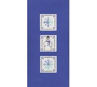 Windows Snowflakes Christmas Card - Complete Cross Stitch kit on Sparkly 14 aida