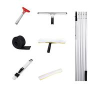Windows Squeegee Cleaner, Window Scraper Cleaning tools with 5m Extension Pole,Squeegee head width 35cm，Glass Cleaning Tools for Indoor/Outdoor High Window