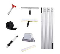 Windows Squeegee Cleaner, Window Scraper Cleaning tools with 9m Extension Pole,Squeegee head width 35cm，Glass Cleaning Tools for Indoor/Outdoor High Window