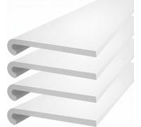 Windows4You Bullnose Window Sill Cover, Upvc Cill Capping Board With 4 Pairs Of End Caps - White (L)1.75M (W)180mm, Pack Of 4