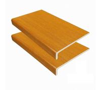 Windows4you Golden Oak uPVC Capping Board - 225mm x 1.75m x 9mm Fascia Cover Trim - Woodgrain Timber Replacement - Exterior Reveal Finish (1, 2, 4 Pack Options) (2 Pack)