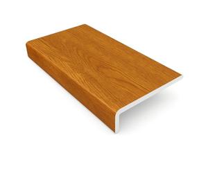 Windows4you Golden Oak uPVC Capping Board - 225mm x 2m x 9mm - Woodgrain Fascia Cover Trim for External Roofline/Window Reveal - 1/2/4 Pack Options (2 Pack)