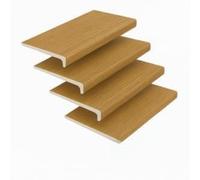 Windows4you Irish Oak uPVC Capping Board 225mm x 2m x 9mm - Woodgrain Fascia Soffit Cover Trim - 1, 2 or 4 Pack - Weatherproof Timber-Effect Cladding (4 Pack)