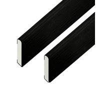 Windows4you UPVC Finishing Trim - Plastic Window Trim & UPVC Trim for Windows and Doors - Black Ash Rigid UPVC - 2 Pack - 5m Length (30mm x 5m (2 Pack))