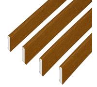 Windows4you UPVC Finishing Trim - Plastic Window Trim & UPVC Trim for Windows and Doors - Golden Oak Rigid UPVC - 4 Pack - 1.5m Length (65mm x 1.5m (4 Pack))