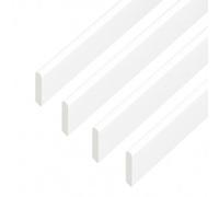 Windows4You White Upvc Architrave Trim (L)1.5M X (W)65mm X 6mm Pencil Round, Door & Window Surround, Pack Of 4