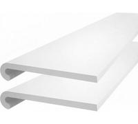 Windows4You White Upvc Bullnose Window Sill Cover (L) 1.25M X (W) 210mm Rounded-Edge Cill Capping Board, Pack Of 2