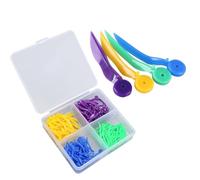 Windplus Dental Wedges, 400pcs Dental Plastic Wedge Disposable Fixing Wedge with Hole, Dental Sectional Matrix Wedges, Dental Add-on Wedges, Teeth Interproximal Wedges. (Colorful 4PCS)