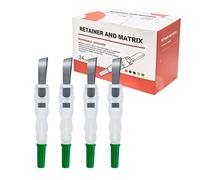 Windplusya Dental Matrix Bands, 24pcs Metal Restoration Matrix Band, with 180° Adjustable Retainer, Sectional Contoured Matrice Roll Type Matrix Band for Crownwork.-Green