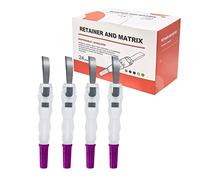 Windplusya Dental Matrix Bands, 24pcs Metal Restoration Matrix Band, with 180° Adjustable Retainer, Sectional Contoured Matrice Roll Type Matrix Band for Crownwork.-Purple
