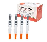 Windplusya Dental Matrix Bands, 24pcs Metal Restoration Matrix Band, with 180° Adjustable Retainer, Sectional Contoured Matrice Roll Type Matrix Band for Crownwork.-Orange
