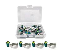 Windplusya Dental Sectional Matrix System, Adjustable Dental Matrices Matrix Bands, Double-Side Contoured Anatomically Shaped Matrix Bands, Dental Stainless Steel Knob Type Matrix Bands.-yellow
