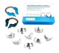 Windplusya Dental Sectional Matrix System Set, Matrix Bands Dental Nickel Titanium Clamp Clips Rings for Precise Restorations. (Set, C2)