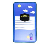 Windplusya Kids Prayer Mat Muslim, Cartoon Pattern Islamic Muslim Architectural Style Praying Rug Janamaz Sajadah,Salah Best Gift for boys/girls. -Blue sanctuary