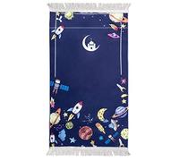 Windplusya Kids Prayer Mat Rug Muslim, Cartoon Tassel Prayer Mat, Islamic Muslim Praying Rug | Janamaz | Sajadah | Salah, Ramadan Eid Gift for Boys/Girls. (Purple universe)
