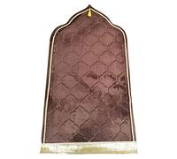 Windplusya Muslim Prayer Mat, Thick Soft Velvet Muslim Rug, Turkish Prayer Carpet,Janamaz Sajada Carpet for Men and Women Plain Solid Prayer Mat Ramadan Eid Gift-Dark Pinkk…