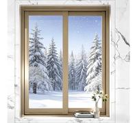 Windproof Aluminum Alloy Casement Windows with Screens for Home Replacement - Sliding Operation for Bathrooms, Basements, Sheds, Garages