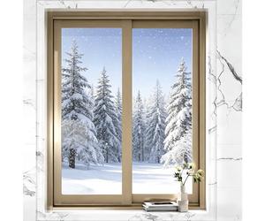 Windproof Aluminum Alloy Casement Windows with Screens for Home Replacement - Sliding Operation for Bathrooms, Basements, Sheds, Garages