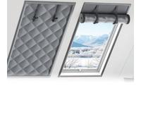 Windproof and Soundproof Window Insulation Kit, 3-Layer Thermal Curtain for Windows, Anti-Cold, Waterproof 80/100/120/180/200 cm Thickened Insulation Film for Doors,gray,43x114in/110x290cm