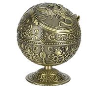 Windproof Ashtray with Lid Portable Cigarettes Ashtray Smoking Ashtray for Indoors Outdoors Cigar Ashtray with Dragon Pattern Nice Gift for Men Women Decoration for Bar Restaurant Hotel