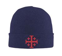 Windproof Beanie Hat, Jerusalem Catholic Cross, Lightweight Knitted Cap, Brimless Hat for Yoga, Women, Travel