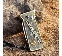 Windproof Butane Lighter, Adjustable Flame, Metal Body, Recyclable Gas, Visible Fuel Tank, Perfect for Candles, Bonfires, and Cigarettes