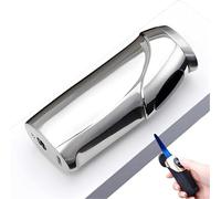 Windproof Butane Lighter, Portable Metal Triple Flame, Reusable with Two Refill Options, Perfect for BBQ, Candles, Outdoor Activities, for Men