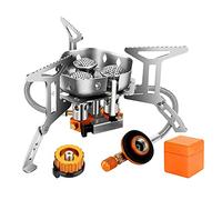 Windproof Camping Gas Stove, 5800w Portable Three-burner Gas Stove, Foldable Adjustable Camping Gas Stove Backpacking Stove, Portable Outdoor Camping Furnace for Hiking Camping Picnic