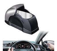 Windproof Car Ashtray with Lid Smell Proof - Detachable Fashion Portable Car Ash tray with Flip Lid for Cigarettes, Car Accessories Gift for Father Husband Friend Parents, for Home Office Car, Silver