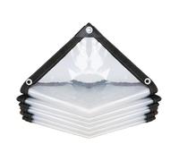 Windproof Clear Plastic Tarps, Camping Outdoor Rain Tarps, Rainproof, Wind-Proof With Reinforced Edge, For Greenhouse Garden Patio(13x23 ft(4x7m))