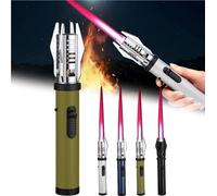 Windproof Electric Flame Lighter, Camping Torch Lighter, Straight Flame Design, Perfect for Outdoor Use and Home Kitchen Tasks