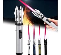 Windproof Electric Flame Lighter, Camping Torch Lighter, Straight Flame Design, Perfect for Outdoor Use and Home Kitchen Tasks