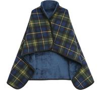 Windproof Fleece-Lined Wheelchair Coat with Hood Ponchos Adult, Reusable Travel Blanket Wearable Blanket with Hood for Seniors(Green,100x140cm)