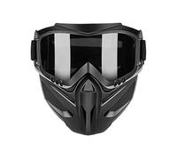 Windproof Fog Face Covering, Anti Dustproof with Detachable Goggles Protector, 2 in 1 Adjustable Full Face Cover, Protective Winter Balaclava for Cycling