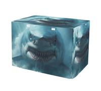 Windproof Giant Shark Monster Sea Dog Crate Covers Easy to Install Cage Cover for Indoor Pets Small