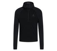 Windproof jacket Odlo Mid layer hoody 1/2 zip - ZEROWEIGHT PRO PW SEAMLESS WINDPROOF (black) Homme