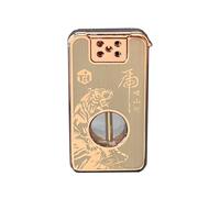 Windproof Kerosene Lighter, Intelligent Voice-Activated Metal Portable Lighter with Visible Fuel Window, Refillable for Outdoor Use