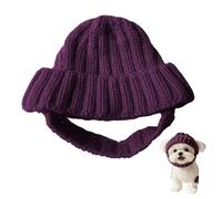 Windproof Knitted Pet Hat for Small Dogs & Cats, Winter Warm Ear Protection Dog Hat, Soft Stretchy Yarn Beanie for Puppy Kitten, Cozy Winter Accessory for Cold Weather