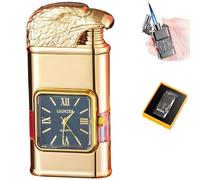 Windproof Lighter Vintage Watch Bezel Jet Flame Torch, 2024 New Cool Lighters (Gold,Type D)