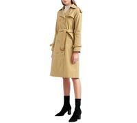 Windproof Lightweight Outerwear Dry Rain Coats Shoulder Belted Trench Coat Casual Jacket Lapel Long Sleeve Overcoat Wool Blend solid Collar Winter Mid-Length