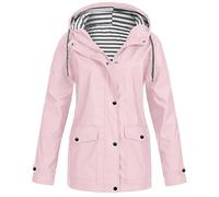 Windproof Lightweight Outerwear Long Sleeve Ladies Raincoats Shoulder Belted Trench Coat Double-Breasted Waterproof Wool Blend Double Breasted Overcoats solid For Cycling Quick