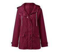 Windproof Lightweight Outerwear Winter Warm Quilted Puffer Shoulder Belted Trench Coat Double-Breasted Waterproof Wool Blend Double Breasted Overcoats solid Slim Fit Outcoat with Pockets