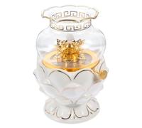 Windproof Lotus Lamp with Adjustable Light for Temple Worship