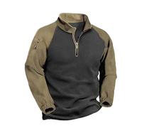 Windproof Men'S Fleece Pullover Sweatshirt Military Outdoor Fleece Jacket Winter Warm Padded Sweater Jacket Tactical Combat Fleece Cardigan Jumper Army Soft Cozy Pullover Sweatshirt On Hood Dark Gray