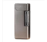 Windproof Metal Lighter, Refillable Butane, Soft Flame with 45-Degree Slanted Flame Design, for Men